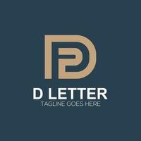 luxe eerste brief d logo illustratie voor uw bedrijf vector