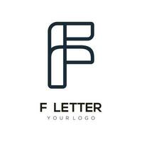 f brief logo ontwerp vector