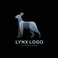 logo illustratie lynx helling kleurrijk stijl vector