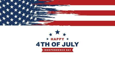gelukkig vierde juli vakantie in de ons. Amerikaans onafhankelijkheid dag groet kaart vector illustratie