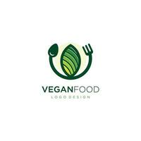 veganistisch voedsel restaurant logo vector sjabloon kunst