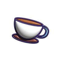 koffie teken icoon in tekenfilm 3d stijl gemakkelijk elegant schattig. voor bedrijf icoon vector
