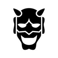 demon masker icoon vector symbool ontwerp illustratie