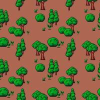 bossen of Woud in spel ontwerp, pixel patroon vector