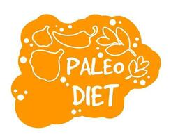 paleo eetpatroon, biologisch ingrediënten en gezond aan het eten vector