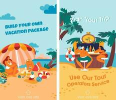 bouwen uw eigen vakantie pakket, plan uw reis vector