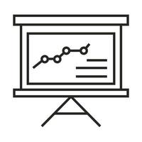 digitale marketing presentatie statistieken doellijn icoon vector