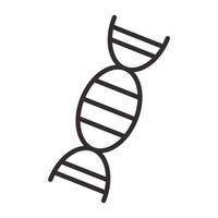 biologie genetisch dna-molecuul wetenschap element lijn pictogramstijl vector