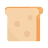 sneetje brood eten menu in cartoon flat icon vector