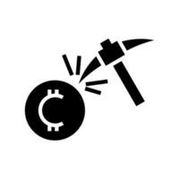 mijnbouw icoon vector symbool ontwerp illustratie