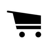 boodschappen doen kar icoon vector symbool ontwerp illustratie