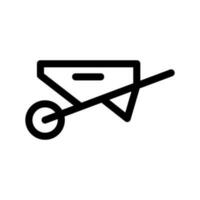kruiwagen icoon vector symbool ontwerp illustratie