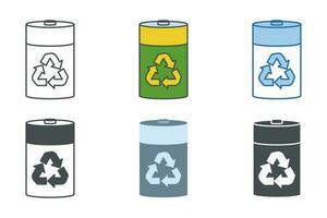 accu recycle icoon symbool sjabloon voor grafisch en web ontwerp verzameling logo vector illustratie