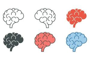 hersenen icoon symbool sjabloon voor grafisch en web ontwerp verzameling logo vector illustratie