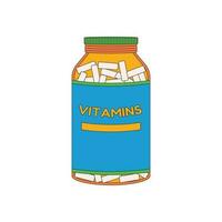 vitamines. divers sport apparatuur. geschiktheid voorraad, Sportschool accessoires. training dingen bundel. vector