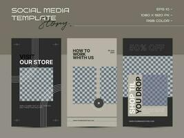 minimalistische mode ontwerp voor sociaal media verhaal sjabloon vector