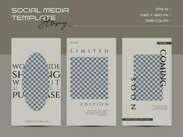 minimalistische mode ontwerp voor sociaal media verhaal sjabloon vector