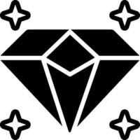 solide icoon voor diamant vector