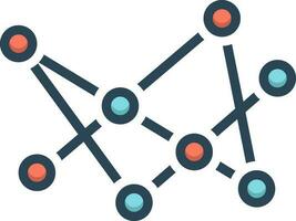 kleur icoon voor verbinding vector