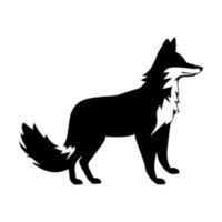 vector silhouet van een vos in zwart