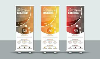 corporate business roll-up bannerontwerp vector