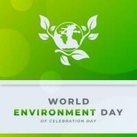 wereld milieu dag viering vector ontwerp illustratie voor achtergrond, poster, banier, reclame, groet kaart