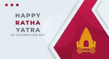 gelukkig ratha yatra viering vector ontwerp illustratie voor achtergrond, poster, banier, reclame, groet kaart