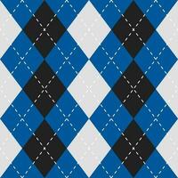 argyle vector patroon. argyle patroon. blauw en zwart argyle patroon. naadloos meetkundig patroon voor kleding, omhulsel papier, achtergrond, achtergrond, geschenk kaart, trui.