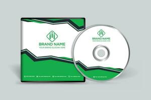 zakelijke groen kleur CD Hoes ontwerp vector