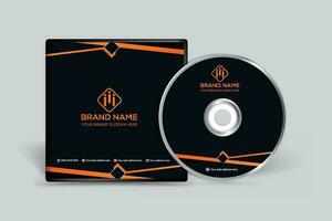 oranje elegant zakelijke CD Hoes ontwerp vector