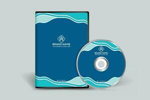 blauw kleur DVD Hoes ontwerp vector