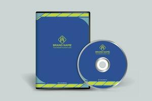 blauw kleur DVD Hoes ontwerp vector