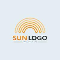 zon logo en zon vector illustratie icoon