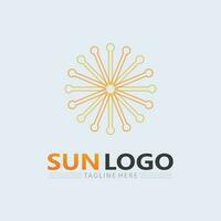 zon logo en zon vector illustratie icoon