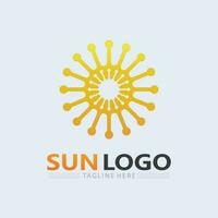 zon logo en zon vector illustratie icoon