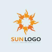 zon logo en zon vector illustratie icoon