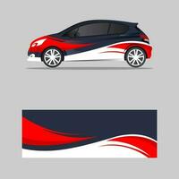 omhulsel auto sticker modern Golf rood ontwerp vector