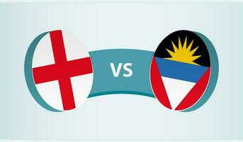 Engeland versus antigua en barbuda, team sport- wedstrijd concept. vector