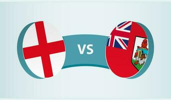 Engeland versus bermuda, team sport- wedstrijd concept. vector