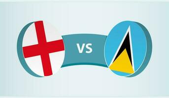 Engeland versus heilige lucia, team sport- wedstrijd concept. vector