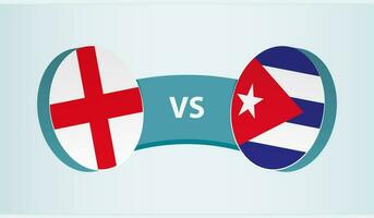 Engeland versus Cuba, team sport- wedstrijd concept. vector