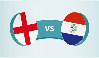 Engeland versus Paraguay, team sport- wedstrijd concept. vector