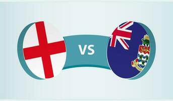 Engeland versus kaaiman eilanden, team sport- wedstrijd concept. vector