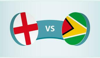 Engeland versus Guyana, team sport- wedstrijd concept. vector