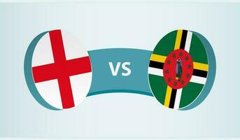 Engeland versus dominica, team sport- wedstrijd concept. vector
