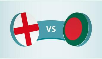 Engeland versus bangladesh, team sport- wedstrijd concept. vector