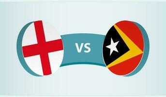 Engeland versus oosten- Timor, team sport- wedstrijd concept. vector