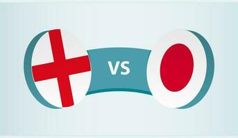 Engeland versus Japan, team sport- wedstrijd concept. vector