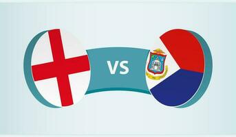 Engeland versus sint maarten, team sport- wedstrijd concept. vector