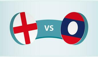 Engeland versus Laos, team sport- wedstrijd concept. vector